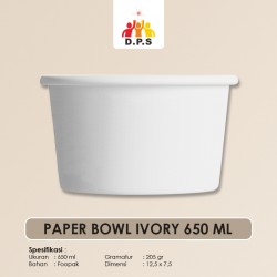 PAPER BOWL POLOS IVORY 650 ML